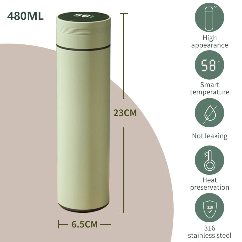 Intelligent Thermos Cup Stainless Steel Thermos Temperature Display Smart Water Bottle Vacuum Flasks Coffee Cup Christmas Gifts