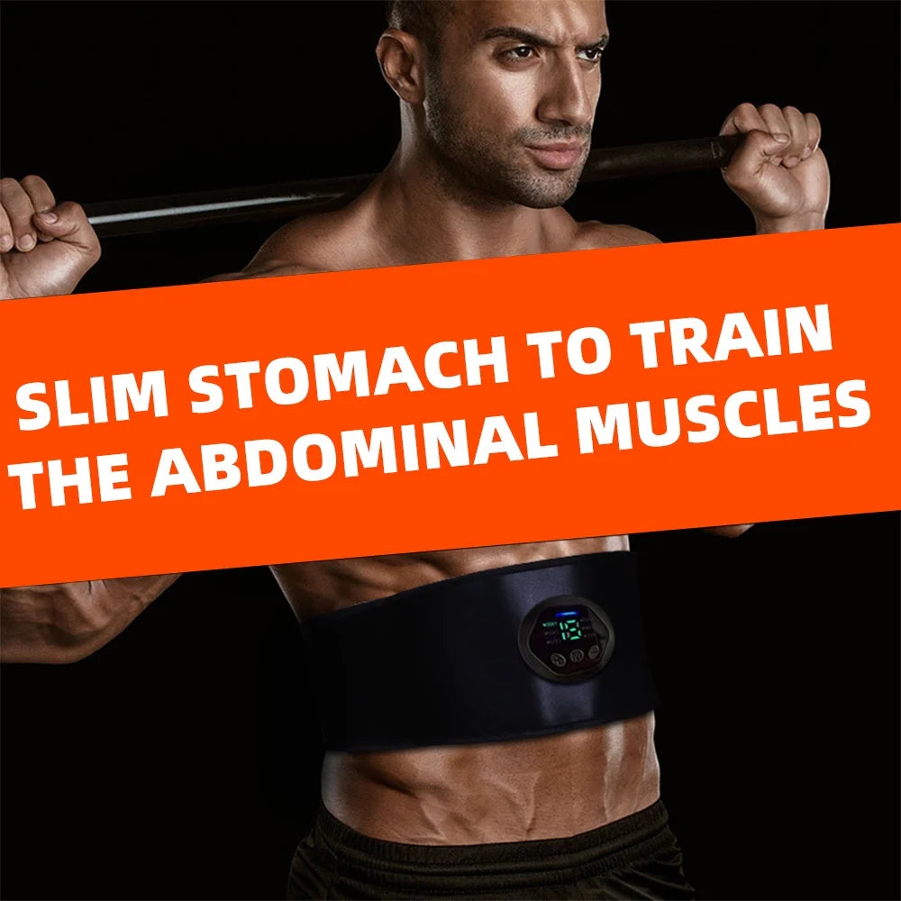 Wireless Ab Belt Abdominal Muscle Toner,  EMS Smart Fitness Belt, Portable Ab Stimulator with 6 Modes 15 Intensity Levels Toning Belt, Fitness Workout Equipment for Men Women