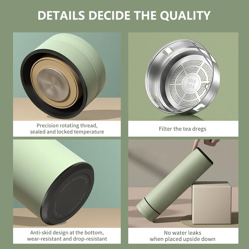 Intelligent Thermos Cup Stainless Steel Thermos Temperature Display Smart Water Bottle Vacuum Flasks Coffee Cup Christmas Gifts